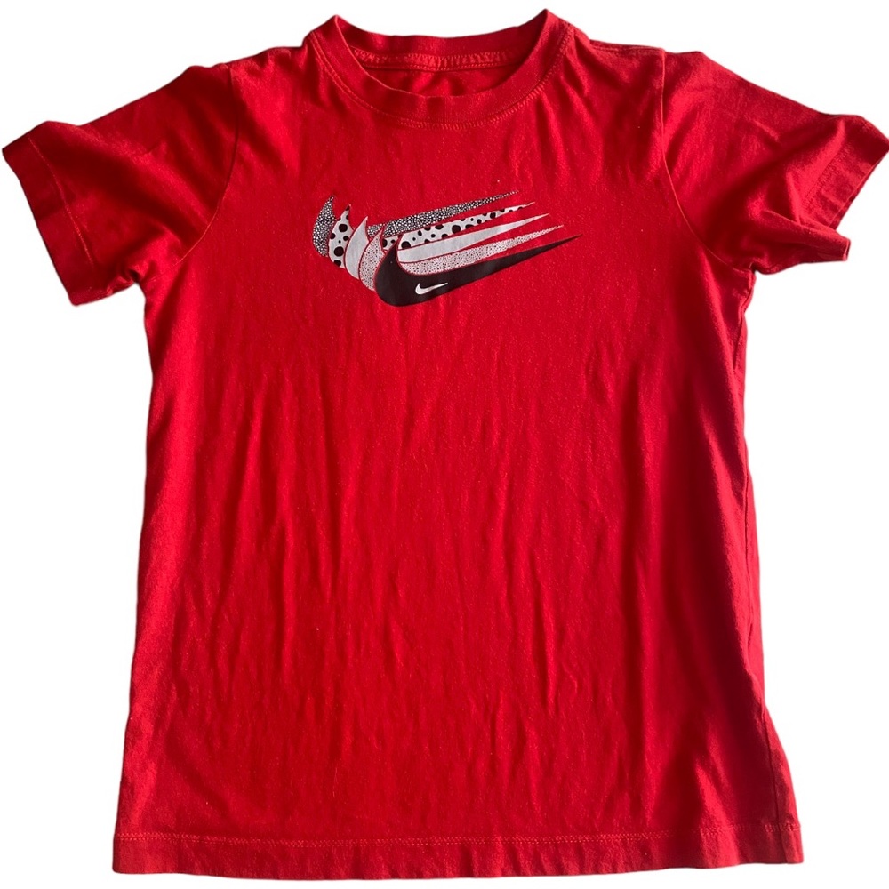Nike | Boys Red “5 Swoosh” T shirt Size Medium